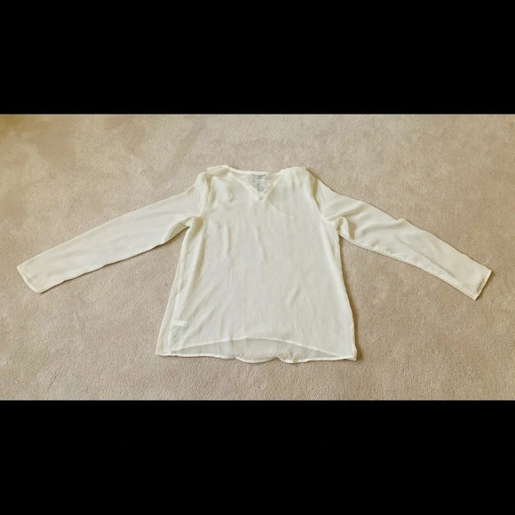 The Limited blouse White Ruffle collar top size small - Picture 10 of 16